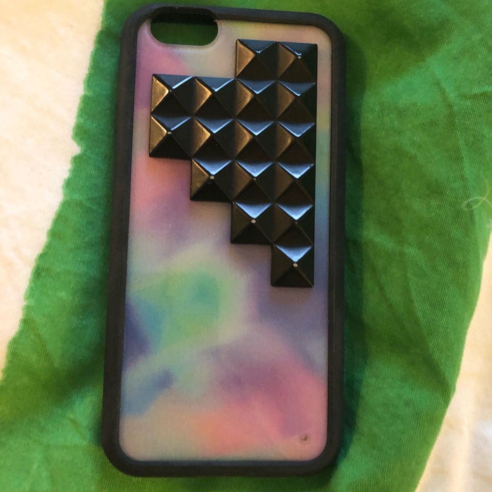 Wildflower tie dye pyramid phone case